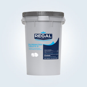 Regal Chemicals 50 lb 3" Chlorinated Tablets Unwrapped Pail