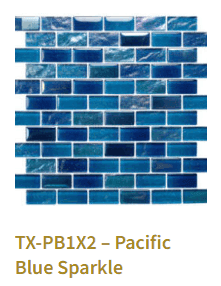 TileXpreessions Pacific Blue Sparkle 1X2 TX-PB1X2